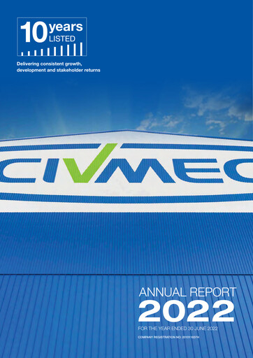 Thumbnail Civmec Limited Annual Report 2022