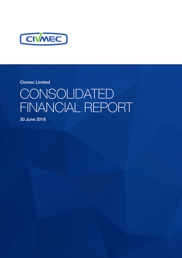 Miniature Civmec Limited Rapport financier 2018