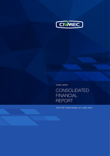 Miniature Civmec Limited Rapport financier 2020
