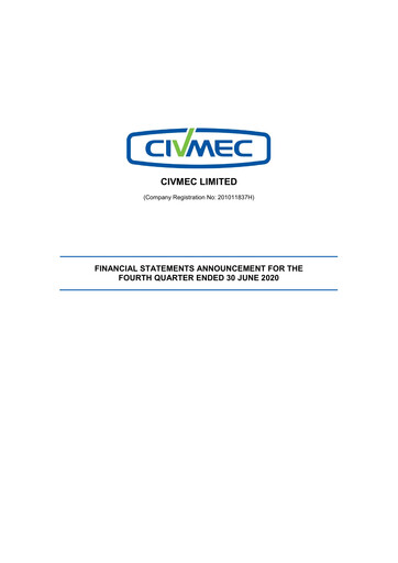 Thumbnail Civmec Limited Quarterly Report 2020-q4