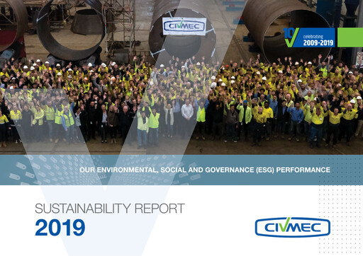 Thumbnail Civmec Limited Sustainability Report 2019