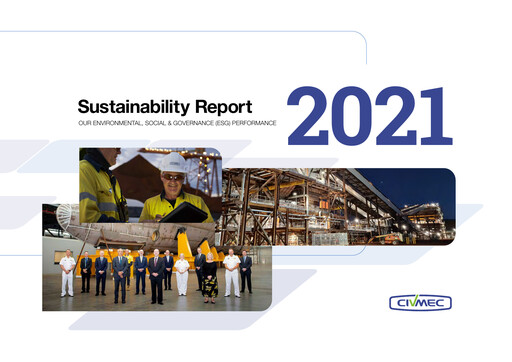 Thumbnail Civmec Limited Sustainability Report 2021