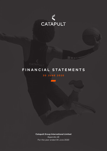 Thumbnail Catapult Group International Financial Report 2020