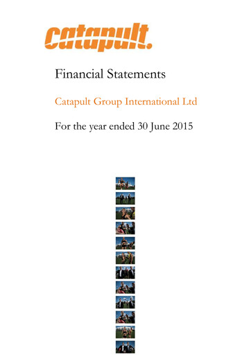 Thumbnail Catapult Group International Financial Statement 2015