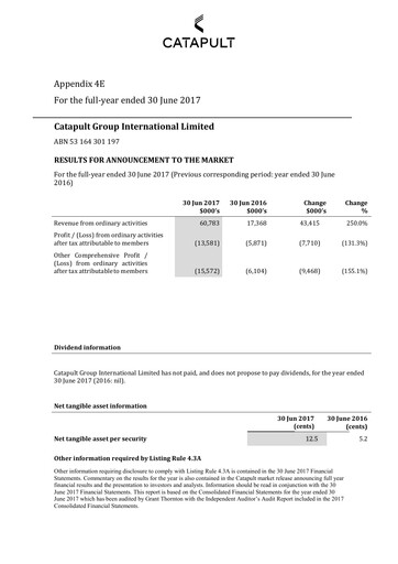 Thumbnail Catapult Group International Financial Statement 2017