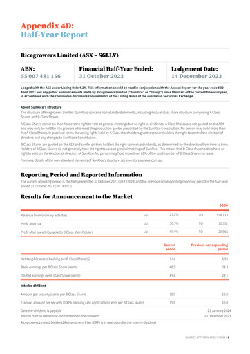 Thumbnail Ricegrowers Limited Half-year Report 2024-h1