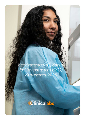 Thumbnail Australian Clinical Labs ESG Report 2025