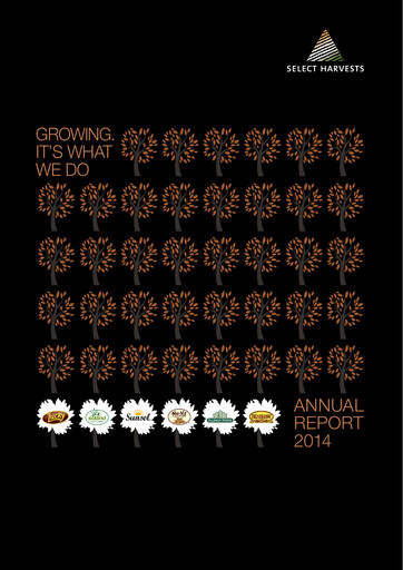 Thumbnail Select Harvests Limited Annual Report 2014