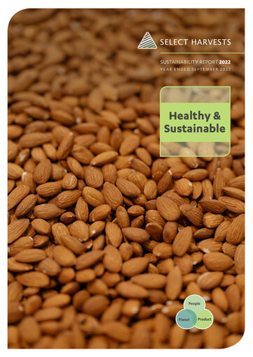 Vorschaubild Select Harvests Limited Nachhaltigkeitsbericht 2022