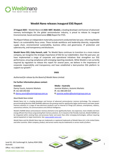 Thumbnail Weebit Nano ESG Report 2025