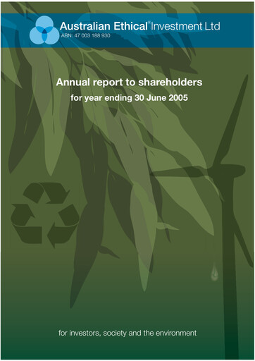 Vorschaubild Australian Ethical Investment Limited Jahresbericht 2005