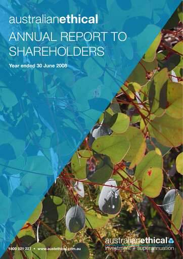 Vorschaubild Australian Ethical Investment Limited Jahresbericht 2008