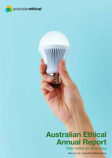 Vorschaubild Australian Ethical Investment Limited Jahresbericht 2013