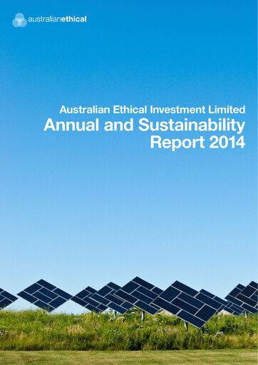 Vorschaubild Australian Ethical Investment Limited Jahresbericht 2014