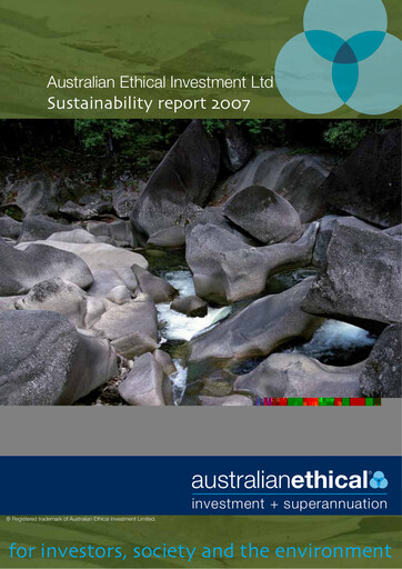 Vorschaubild Australian Ethical Investment Limited Nachhaltigkeitsbericht 2007