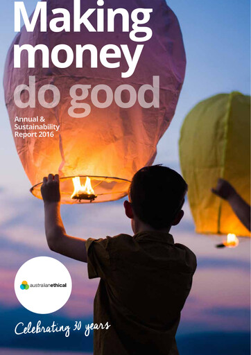 Miniature Australian Ethical Investment Limited Rapport de durabilité 2016
