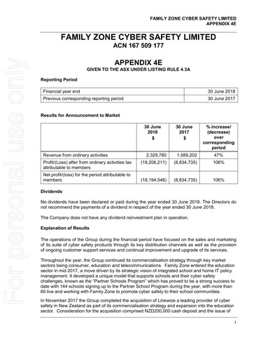 Thumbnail Qoria Limited Annual Report 2018