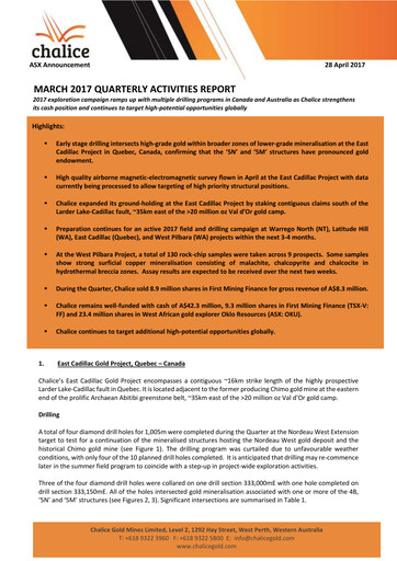 Miniature Chalice Mining Rapport trimestriel 2017-q1