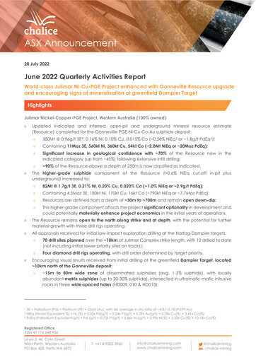 Thumbnail Chalice Mining Quarterly Report 2022-q2