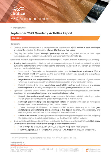 Thumbnail Chalice Mining Quarterly Report 2023-q3