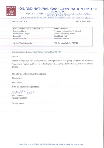 Thumbnail Oil & Natural Gas

 Annual Report 2016-2017