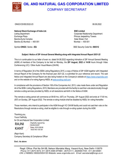 Thumbnail Oil & Natural Gas

 Annual Report 2021-2022