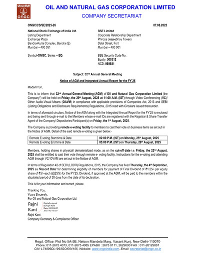 Thumbnail Oil & Natural Gas

 Annual Report 2024-2025