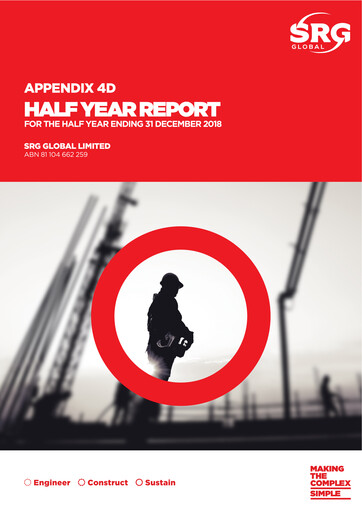 Miniature SRG Global Limited Rapport semestriel 2019-h1