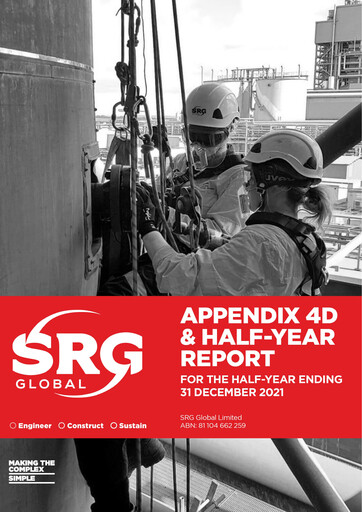 Miniature SRG Global Limited Rapport semestriel 2022-h1