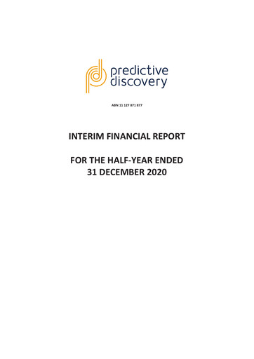 Thumbnail Predictive Discovery Limited Financial Report 2021-h1