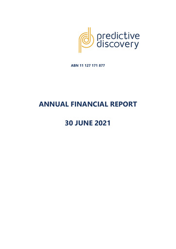 Thumbnail Predictive Discovery Limited Financial Report 2021