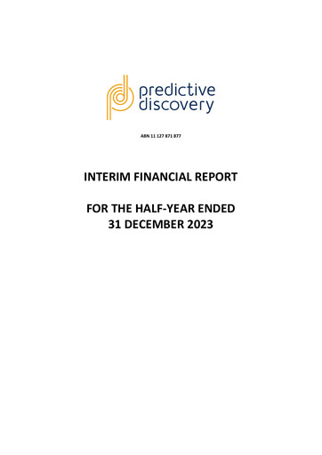 Thumbnail Predictive Discovery Limited Financial Report 2024-h1