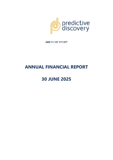 Thumbnail Predictive Discovery Limited Financial Report 2025