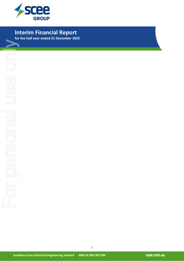 Vorschaubild Southern Cross Electrical Engineering Finanzbericht 2026-h1
