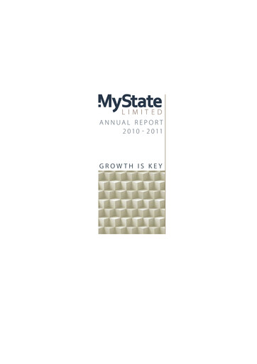 Thumbnail MyState Limited Annual Report 2011