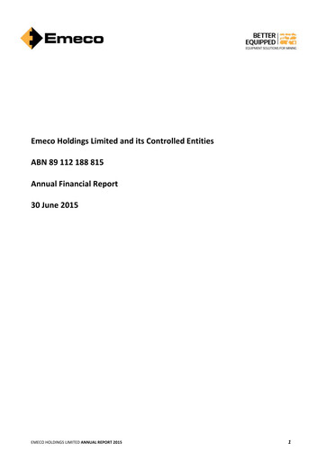 Thumbnail Emeco Holdings Annual Report 2015