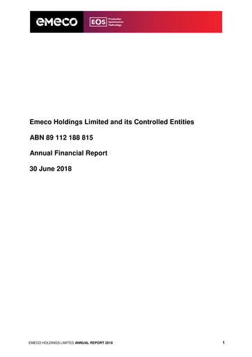 Thumbnail Emeco Holdings Annual Report 2018