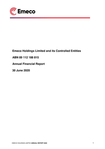 Thumbnail Emeco Holdings Annual Report 2020