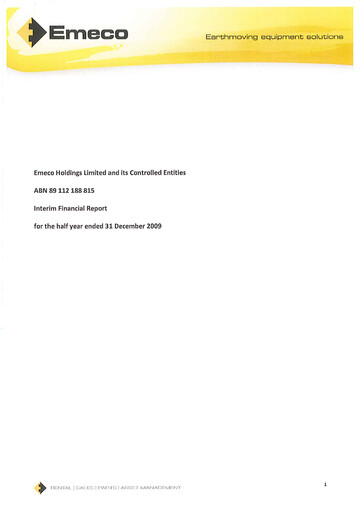 Thumbnail Emeco Holdings Financial Report 2010-h1