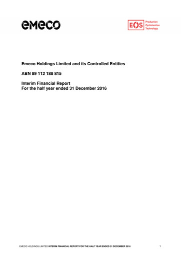 Thumbnail Emeco Holdings Financial Report 2017-h1