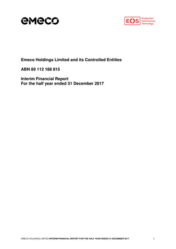 Thumbnail Emeco Holdings Financial Report 2018-h1