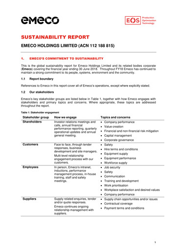 Thumbnail Emeco Holdings Sustainability Report 2018