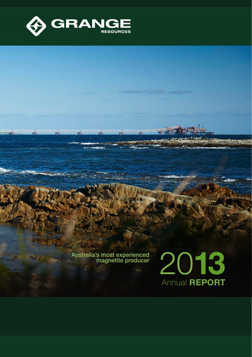 Thumbnail Grange Resources Annual Report 2013