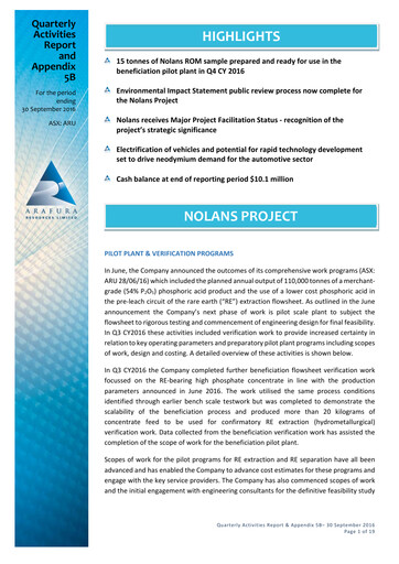 Thumbnail Arafura Rare Earths Quarterly Report 2016-q3