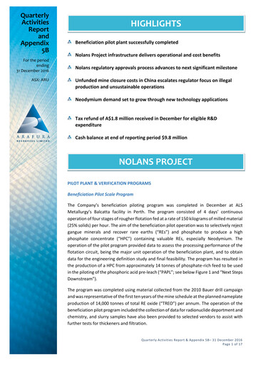 Thumbnail Arafura Rare Earths Quarterly Report 2016-q4