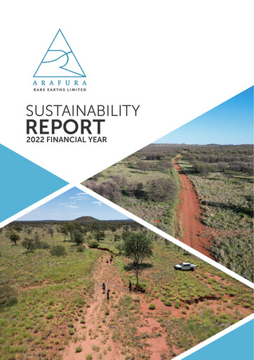 Thumbnail Arafura Rare Earths Sustainability Report 2022