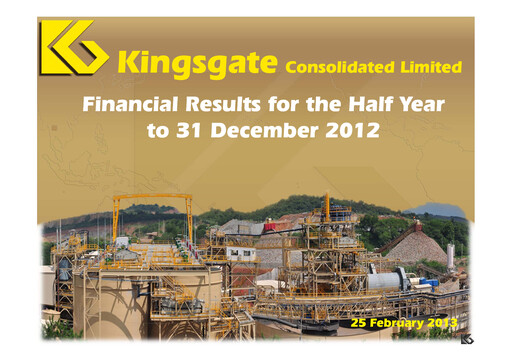 Thumbnail Kingsgate Consolidated Limited Half-year Report 2012-h1