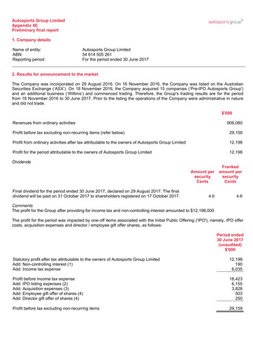 Thumbnail Autosports Group Financial Statement 2017