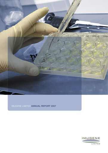 Thumbnail Imugene Annual Report 2007