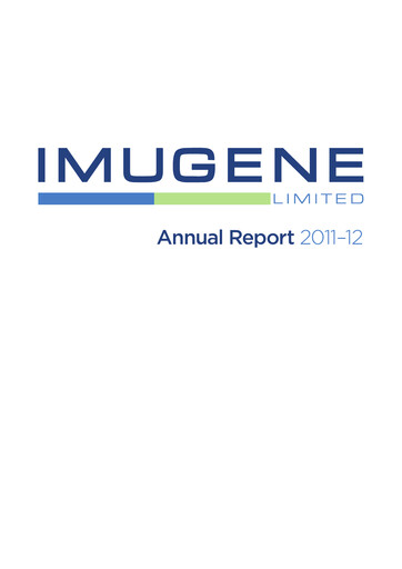 Thumbnail Imugene Annual Report 2012